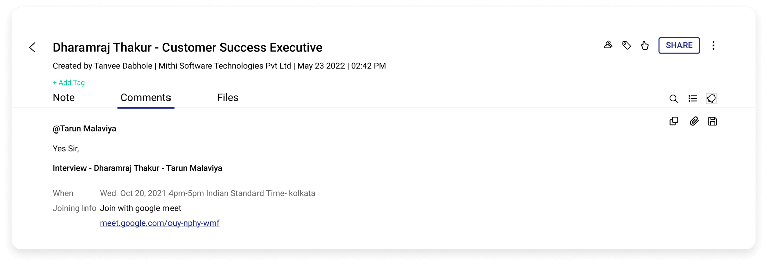 Orchestrating the interviews